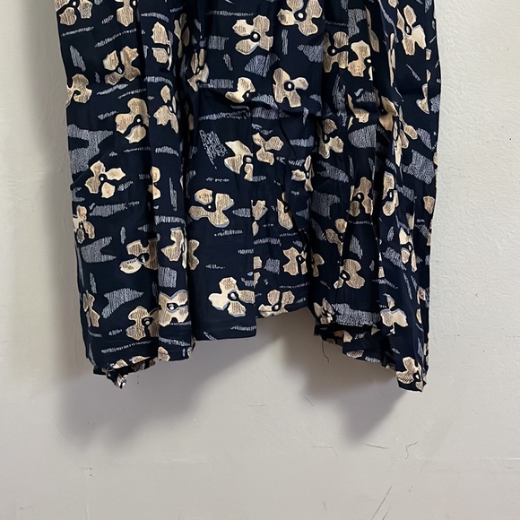 Vintage Mini Button Front Dress Blue Floral M - Picture 10 of 10